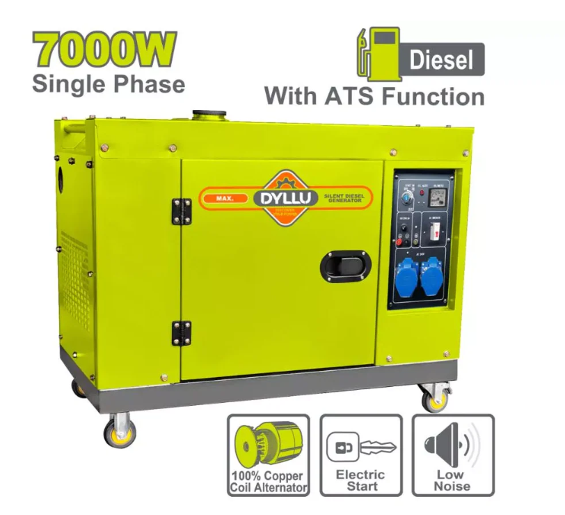 مولد 7000 واط سايلنت مع لوحة ats ديلو  DTDG2A90-1