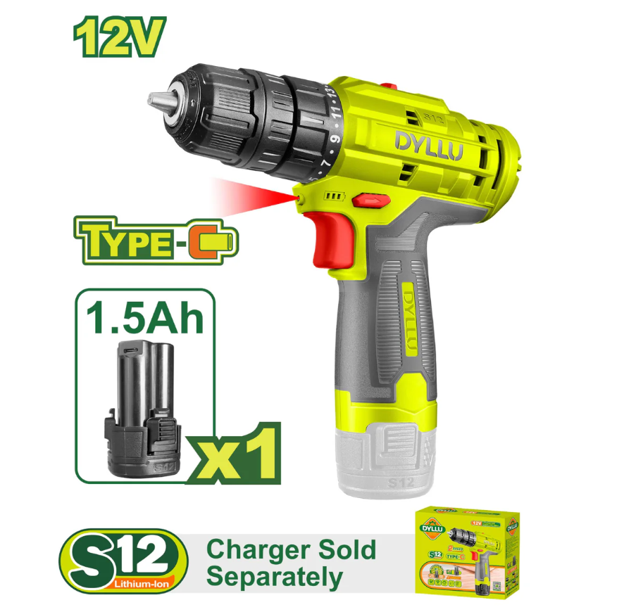 دريل شحن 12 فولت ديلو DTCDS520