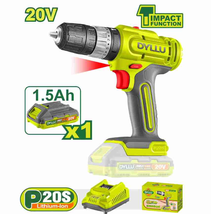 دريل شحن 20 فولت مع شاكوش ديلو DTCDP521