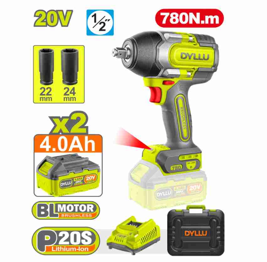 درل بوكسات شحن 780 نيوتن 20 فولت 1/2 انش بطاريتين4امبير