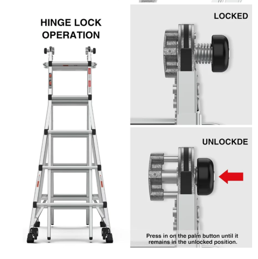 سلم قابل للطوي المنيوم ثقيل 3 متر