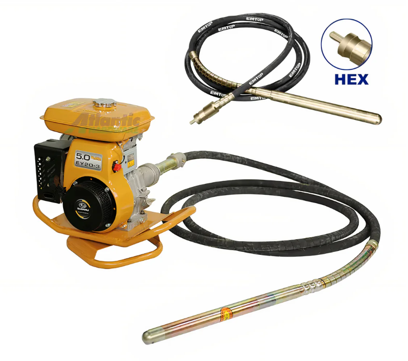 يوفر المحرك القوي بقوة 5.5 حصان اهتزازا فعالا وأداء ممتاز وصلة على شكل مخلب لت