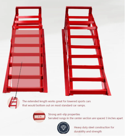 رمبة رفع سيارات حديد طقم قطعتين 3طن